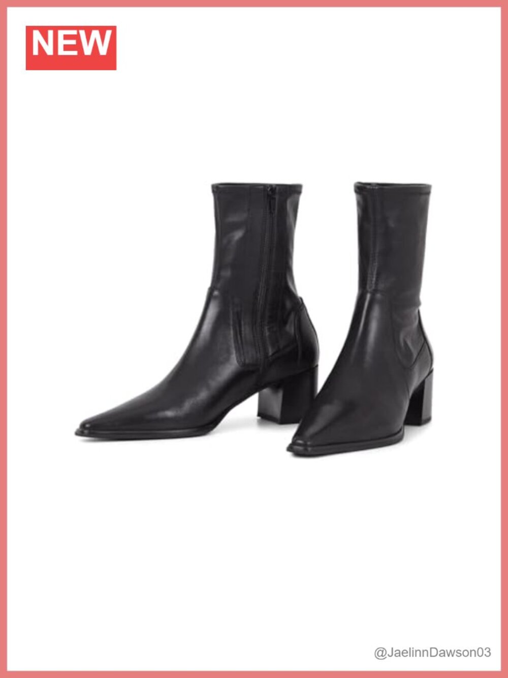 Vagabond Giselle Leather Stretch Booties Block Heel Slip-On (NO COLOR